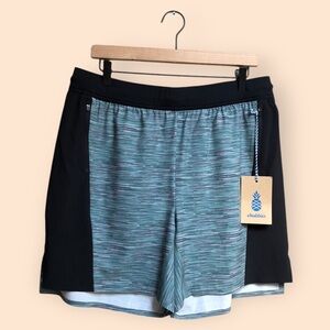 Chubbies NWT The Comets 5.5” Unlined Athlounger Shorts Green Black MENS XL